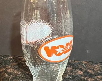 University of Tennessee Volunteers "Vols" Football Shaped Glass