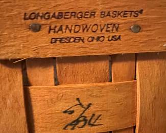 Longaberger Handwoven Basket with Fabric Liner