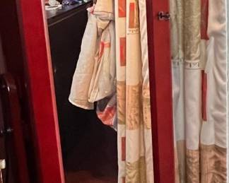 Wooden Jewelry Armoire with Mirror