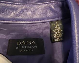 Dana Buchman Woman Purple Leather Jacket