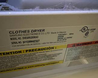 Samsung Clothes Dryer