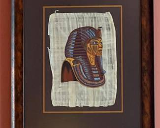 Egyptian Pharaoh Papyrus Painting