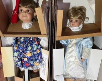 Porcelain Dolls in Original Boxes