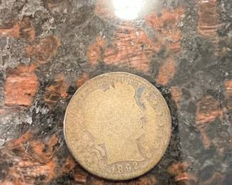 1892 Barber Quarter Dollar Coin