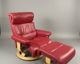 Ekornes Stressless Recliner and Ottoman