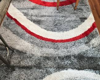 Abstract Swirl Shag Rug
