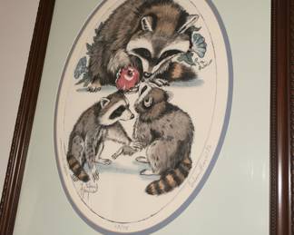 Eileen Hayes "Coons with Apple" Limited Edition Print