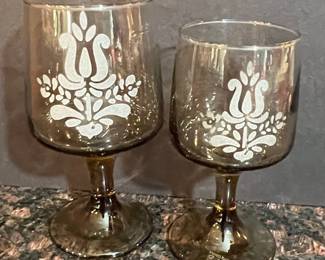 Viking Glass Epic "Tulip" Smoked Glass Goblets