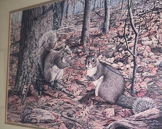 Steve St. Clair "Squirrels in Autumn" Print