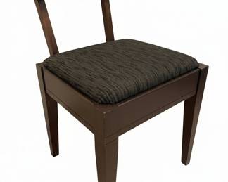 Dark Wood Upholstered Piano Bench