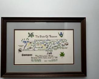 The State of Tennessee Cross-Stitch Sampler