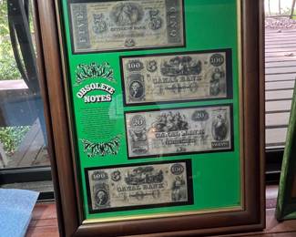 Framed Obsolete Notes Collection