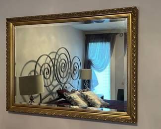 Vintage Syroco Gold Ornate Rectangular Mirror