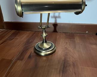 Brass Style Banker's Lamp