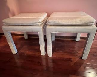 Parsons Style Upholstered Ottomans (Set of 2)