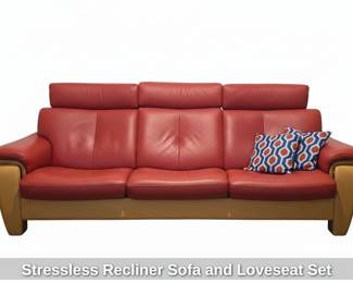 Stressless Recliner Sofa and Loveseat Set