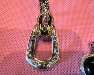 Sterling Silver and Gold Tone Pendant