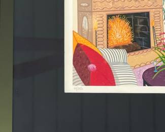 Fanch Ledan Style Interior Scene Art Print