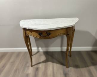 Ethan Allen Country French Console Table with Marble Top