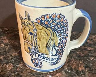 Louisville Stoneware Kentucky Derby "Winner" Horse Mug