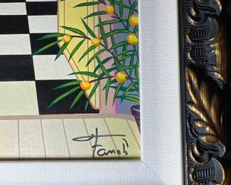 Fanch Ledan Style Interior Scene Painting