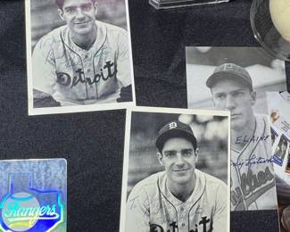 Hal White Autographed Photograph and Baseball