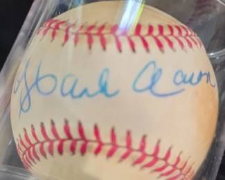 Hank Aaron Autographed Baseball Official National League Ball