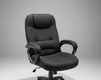 Black Upholstered Executive Office Chair