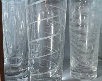Mikasa Cheers Style Etched Glass Tumblers