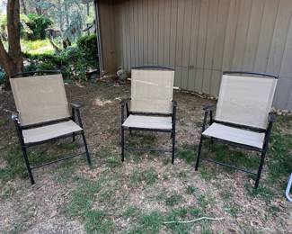 Outdoor Sling Dining Chairs (Set of 3)