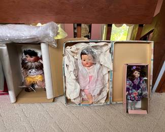 Collection of Three Porcelain Dolls