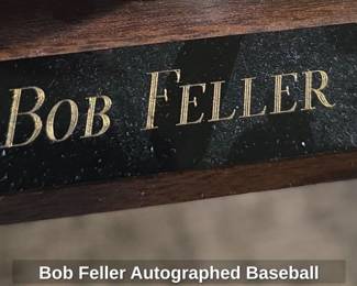 Bob Feller Autographed Baseball second image