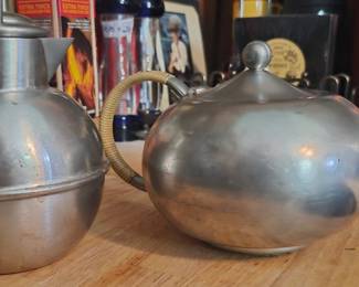 Two Pewter Teapots made in Holland.