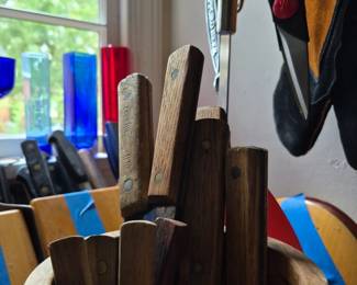Old Hickory - Six Kitchen Knives, Five Table Knives - As Is.