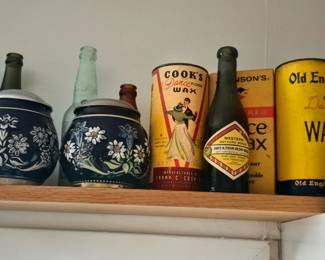 German Bavarian Edelweiss Beer Steins by Vintage Dance Wax Containers 