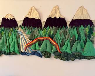Large Mountainscape Fabric Sculpture