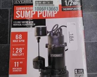 1/2 HP Aluminum Sump Pump Vertical Switch