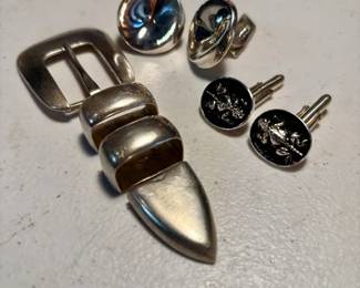 Sterling Buckle + Cufflinks 