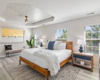 King bed Frame, King Mattress, 2 nightstands, Standing Dresser 