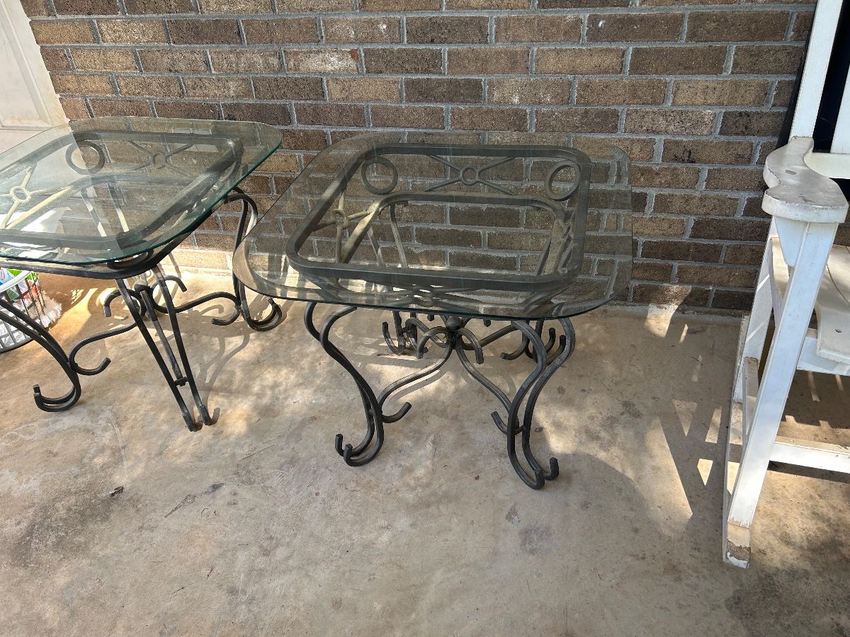 Outside porch table glass