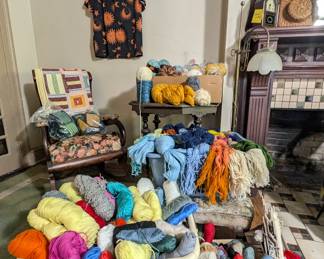 Yarn, rug, wool, weaving and misc