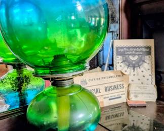 Kerosene Parlor Lamp, Gone with the Wind