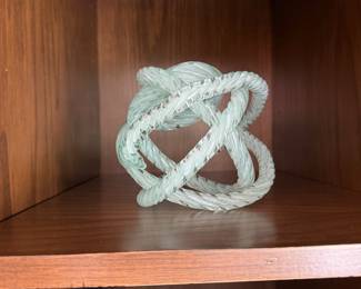 Crystal glass knot blown art