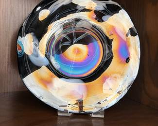 Art glass opalescent platter