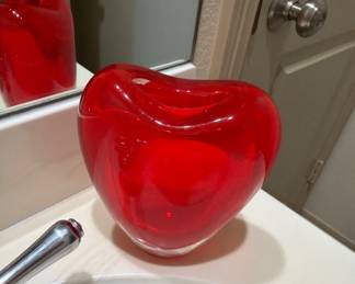 Murano heart vase