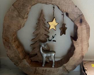 Christmas heavy wood “wreath”