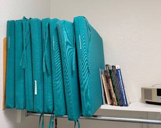 Teal chair cushions