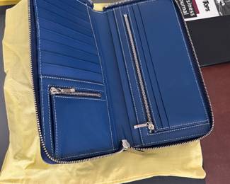Blue leather Credit card holder