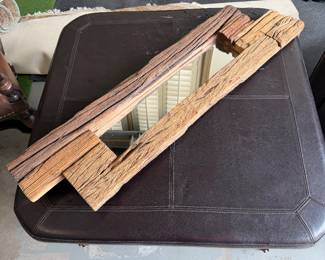 Wall decor mirror rustic wood