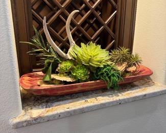 Faux succulent decor